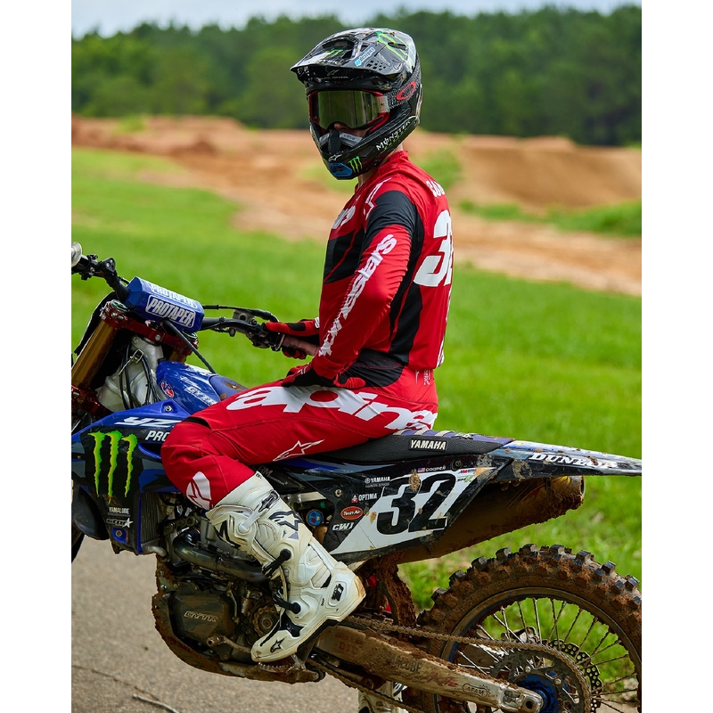 Alpinestars Techstar Dreem motokros majica rdeče-črna