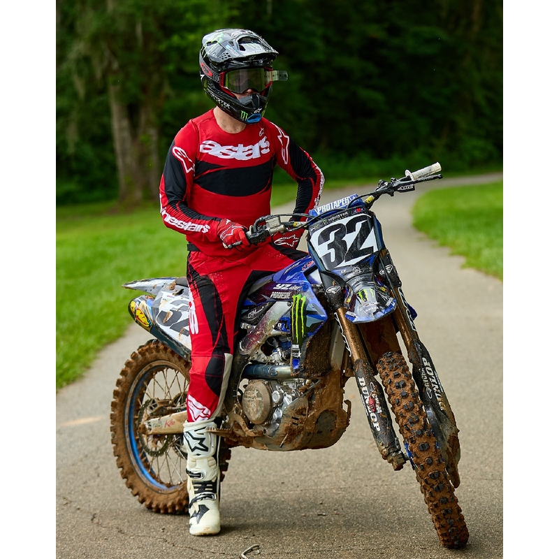Alpinestars Techstar Dreem motokros majica rdeče-črna