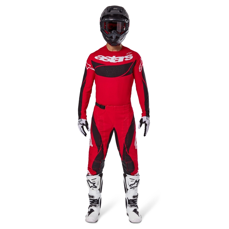 Alpinestars Techstar Dreem motokros majica rdeče-črna