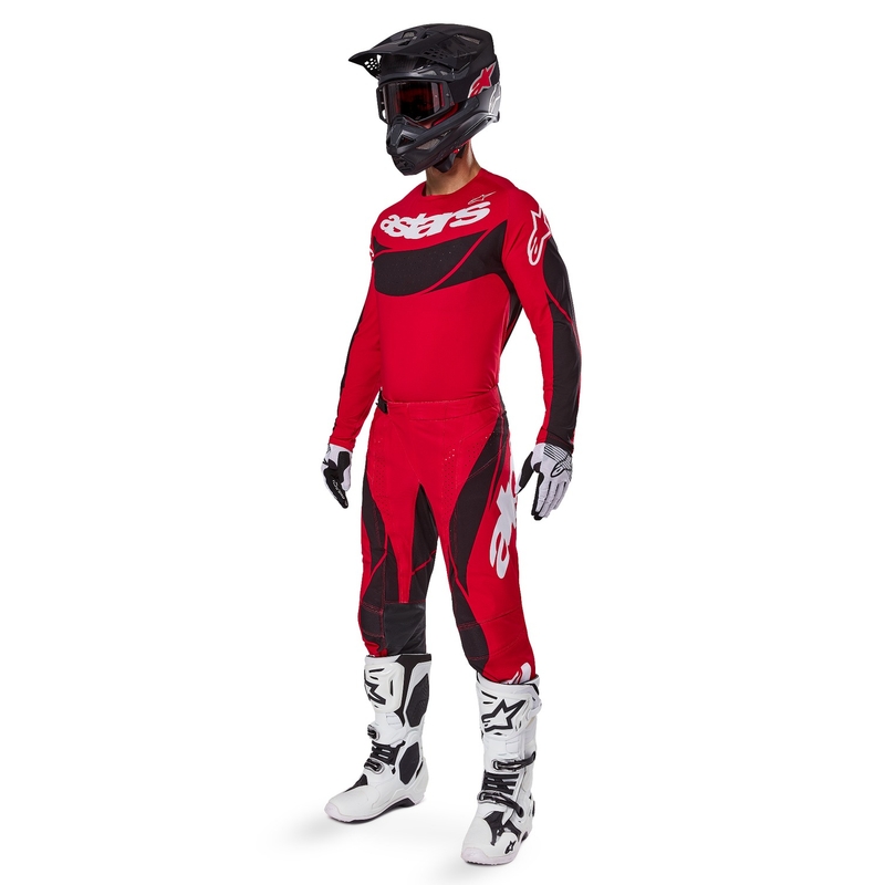 Alpinestars Techstar Dreem motokros majica rdeče-črna