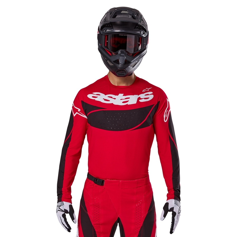 Alpinestars Techstar Dreem motokros majica rdeče-črna