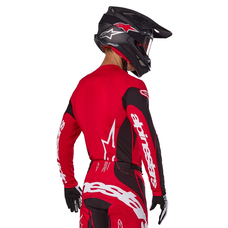 Alpinestars Techstar Dreem motokros majica rdeče-črna