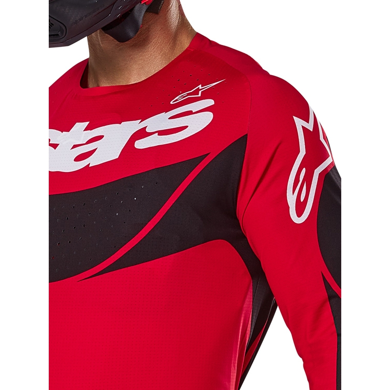 Alpinestars Techstar Dreem motokros majica rdeče-črna