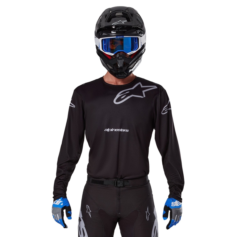 Motokros majica Alpinestars Racer Graphite črno-siva