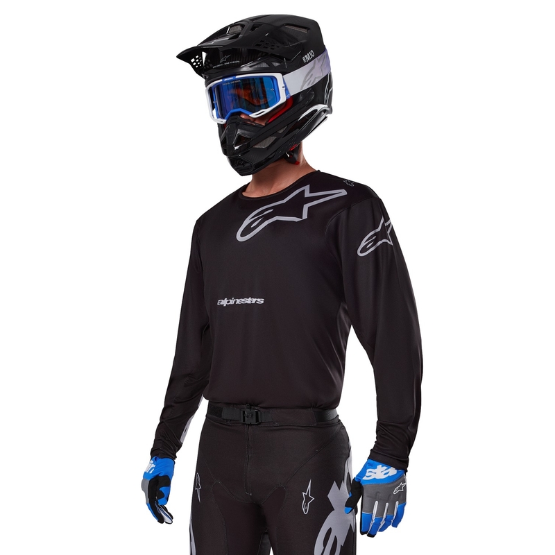 Motokros majica Alpinestars Racer Graphite črno-siva