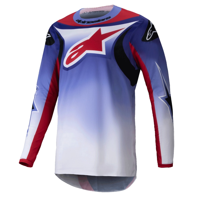 Motokros majica Alpinestars Fluid Wurx fluo vijolično-rdeča