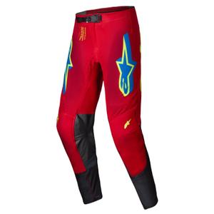 Alpinestars Supertech Maker motokros hlače rdeče-fluo rumene
