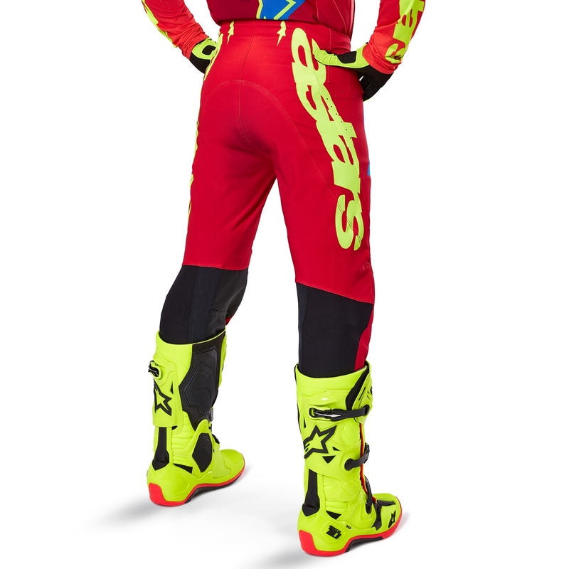 Alpinestars Supertech Maker motokros hlače rdeče-fluo rumene