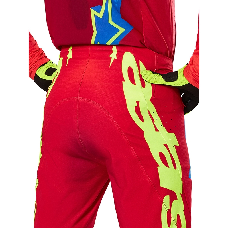 Alpinestars Supertech Maker motokros hlače rdeče-fluo rumene