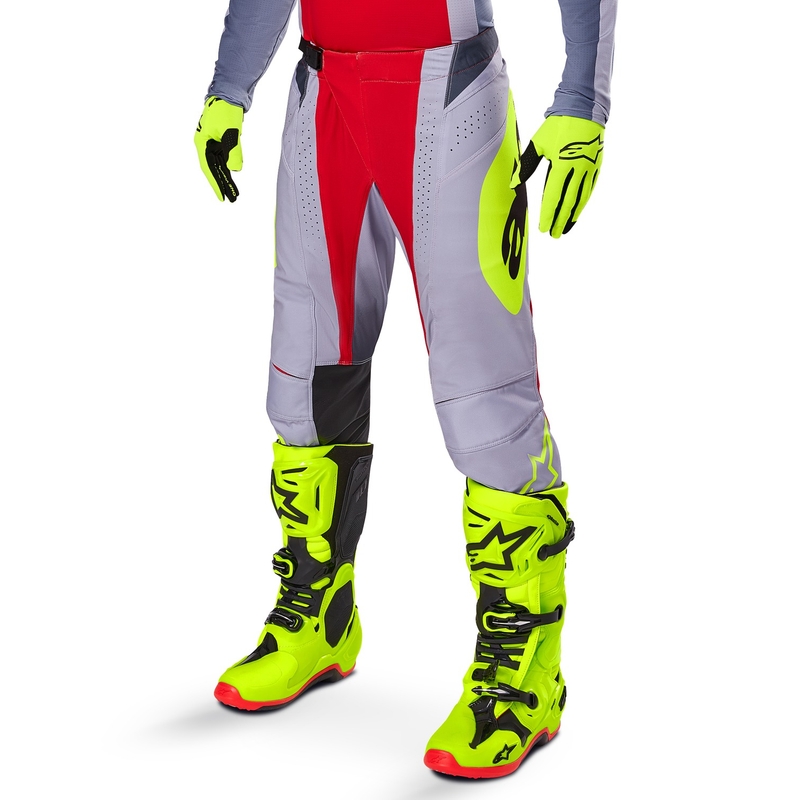 Alpinestars Techstar Melt motokros hlače rdeče-sive