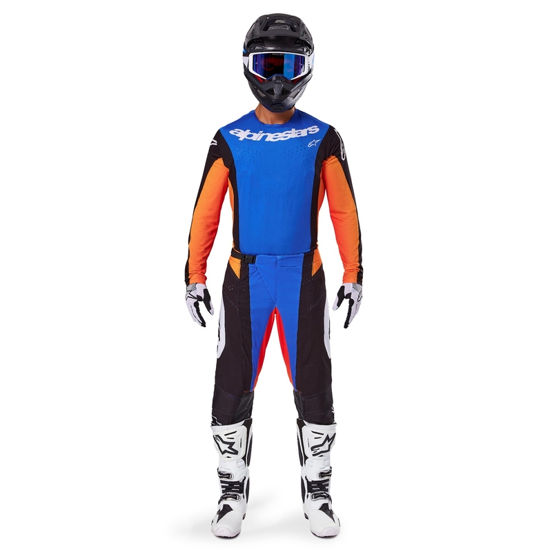 Motokros hlače Alpinestars Techstar Melt oranžno-modre