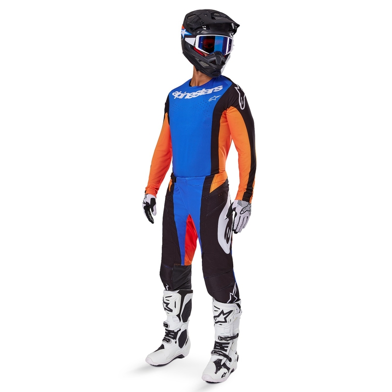 Motokros hlače Alpinestars Techstar Melt oranžno-modre