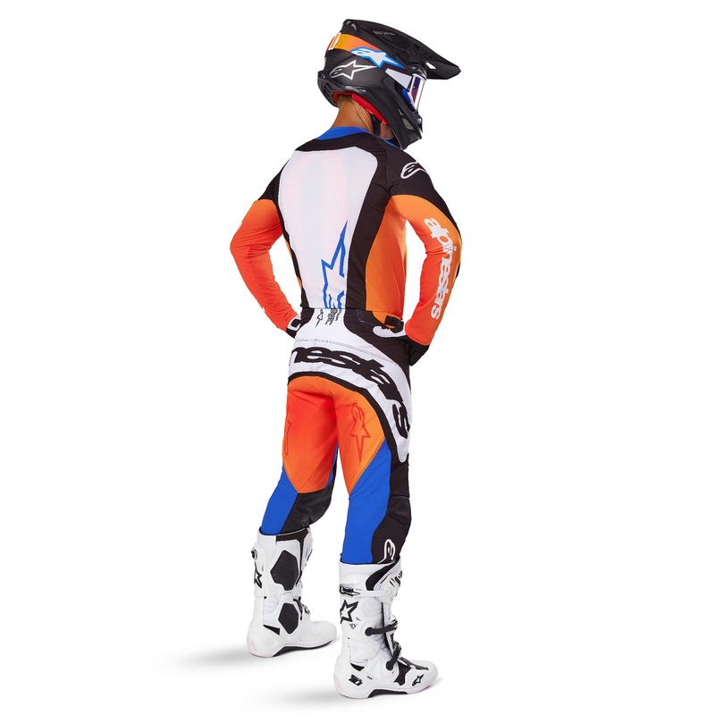 Motokros hlače Alpinestars Techstar Melt oranžno-modre