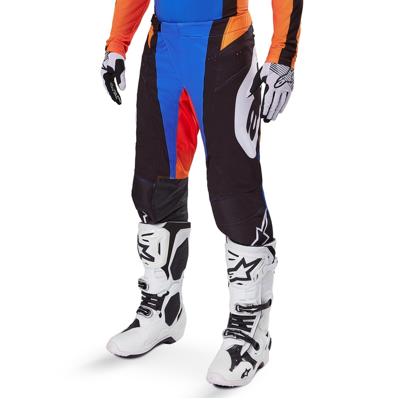 Motokros hlače Alpinestars Techstar Melt oranžno-modre