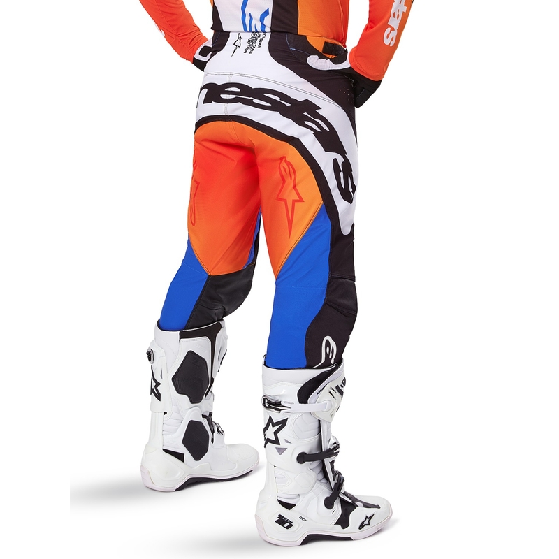 Motokros hlače Alpinestars Techstar Melt oranžno-modre
