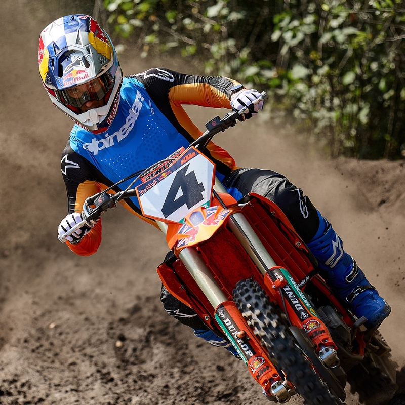 Motokros hlače Alpinestars Techstar Melt oranžno-modre