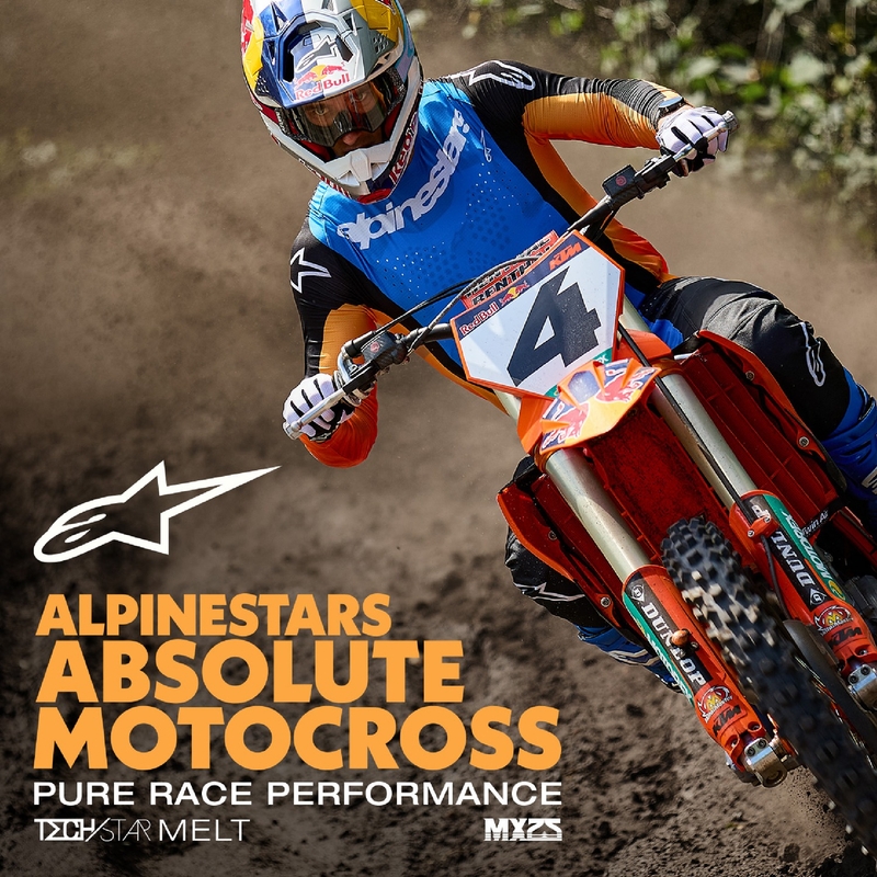 Motokros hlače Alpinestars Techstar Melt oranžno-modre