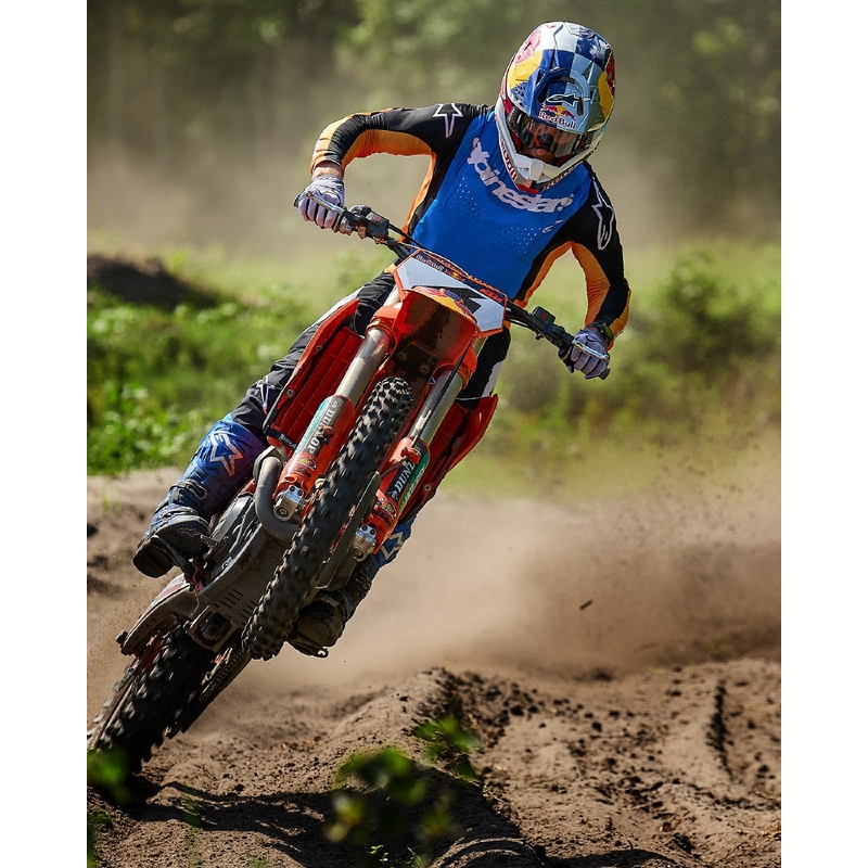 Motokros hlače Alpinestars Techstar Melt oranžno-modre