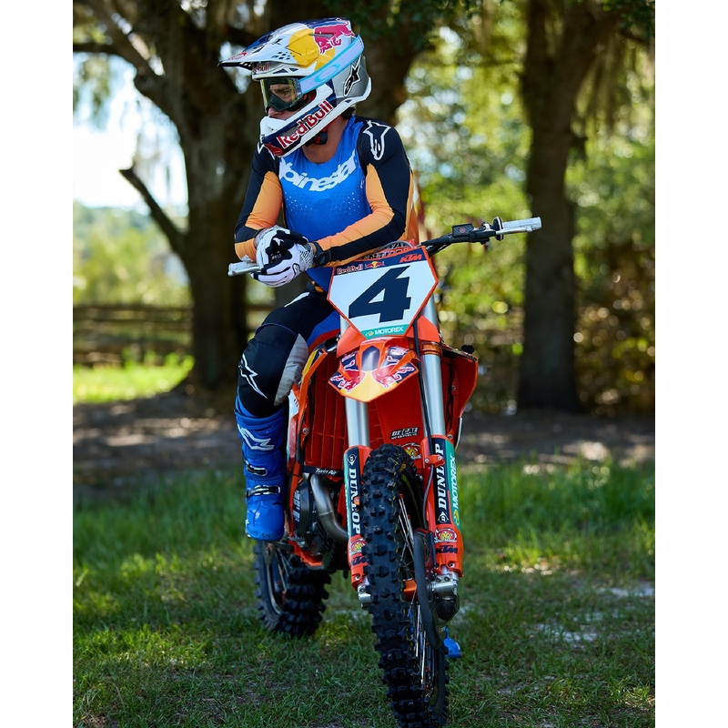 Motokros hlače Alpinestars Techstar Melt oranžno-modre