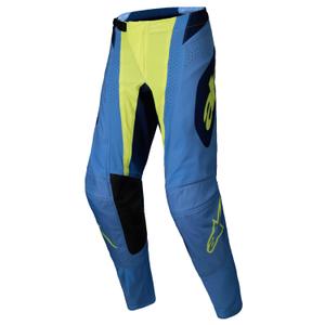 Motokros hlače Alpinestars Techstar Melt fluo rumeno-modre