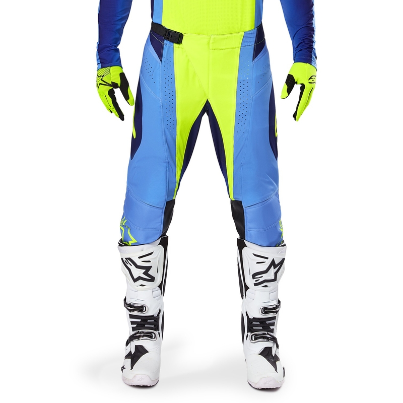 Motokros hlače Alpinestars Techstar Melt fluo rumeno-modre