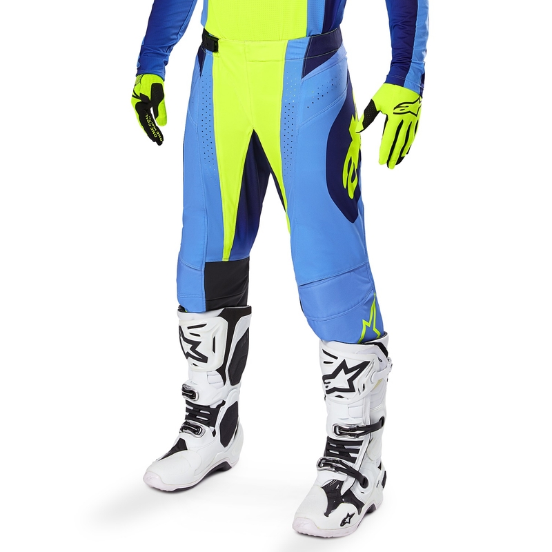 Motokros hlače Alpinestars Techstar Melt fluo rumeno-modre