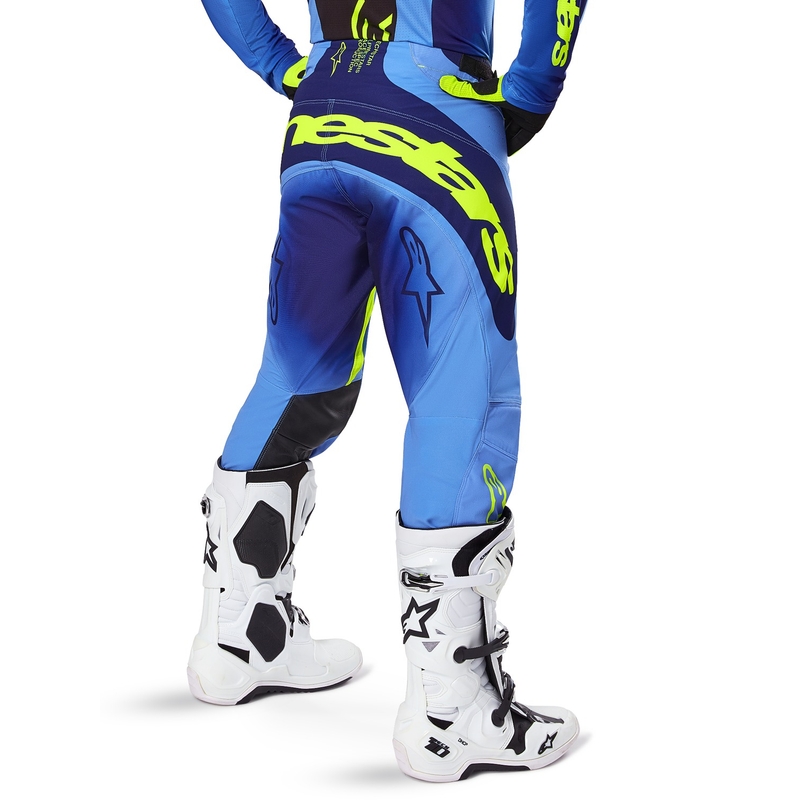 Motokros hlače Alpinestars Techstar Melt fluo rumeno-modre