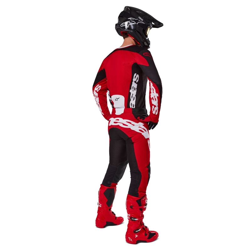 Črno-rdeče motokros hlače Alpinestars Racer Veil