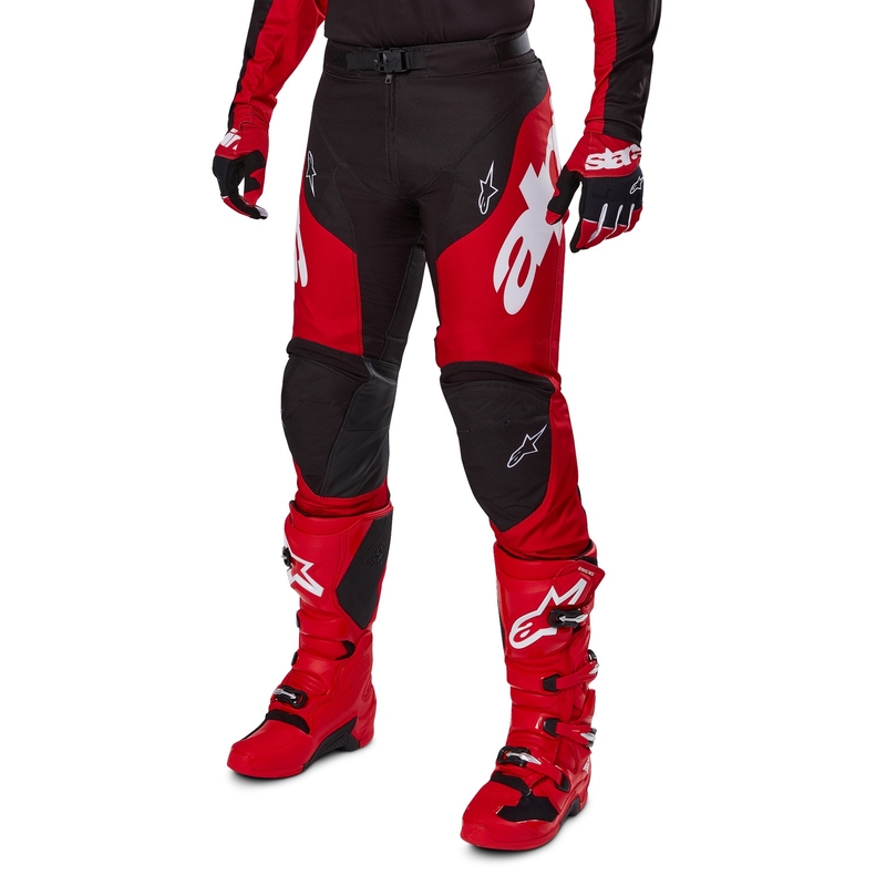 Črno-rdeče motokros hlače Alpinestars Racer Veil