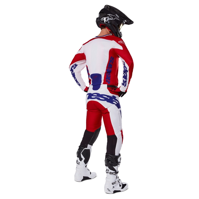 Motokros hlače Alpinestars Racer Veil rdeče-bele