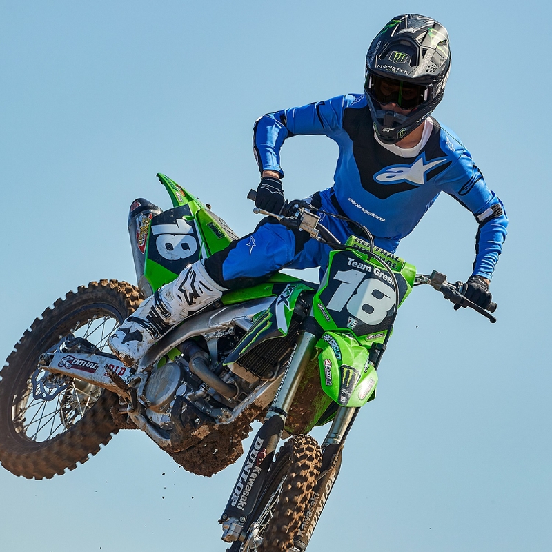 Motokros hlače Alpinestars Racer Veil modro-črne