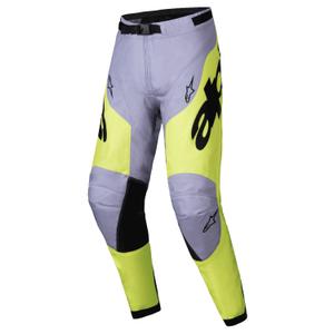 Motokros hlače Alpinestars Racer Veil sivo-fluo rumene