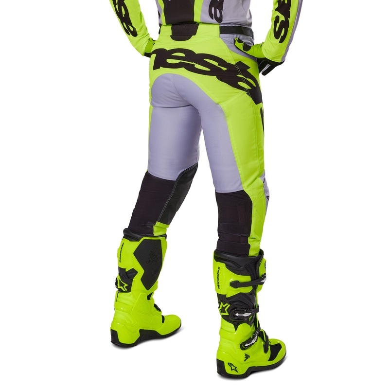 Motokros hlače Alpinestars Racer Veil sivo-fluo rumene