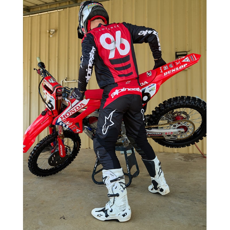 Črno-bele motokros hlače Alpinestars Fluid Haul