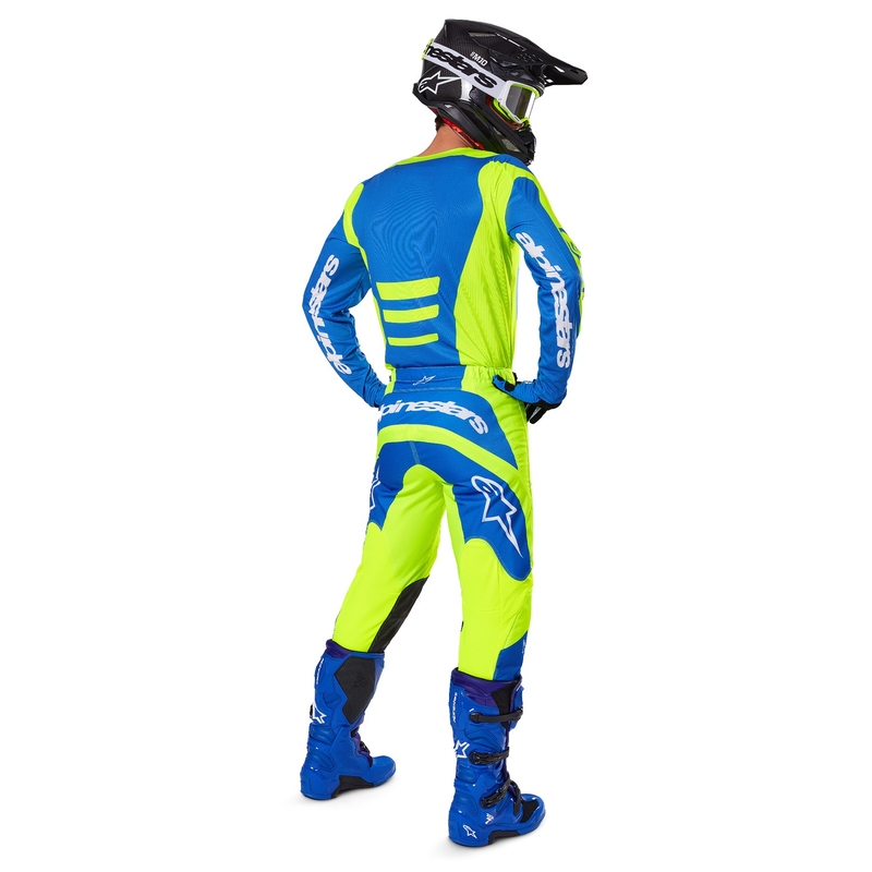 Motokros hlače Alpinestars Fluid Haul fluo rumeno-modre