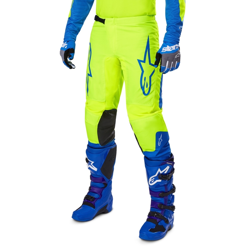 Motokros hlače Alpinestars Fluid Haul fluo rumeno-modre