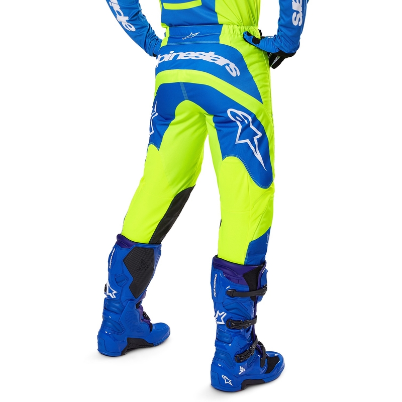 Motokros hlače Alpinestars Fluid Haul fluo rumeno-modre