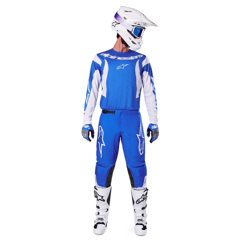 Alpinestars Fluid Haul motokros hlače modro-bele