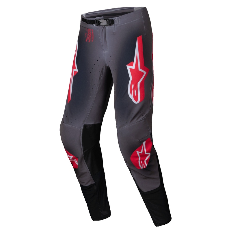 Motokros hlače Alpinestars Supertech Lipan dimljeno rdeče