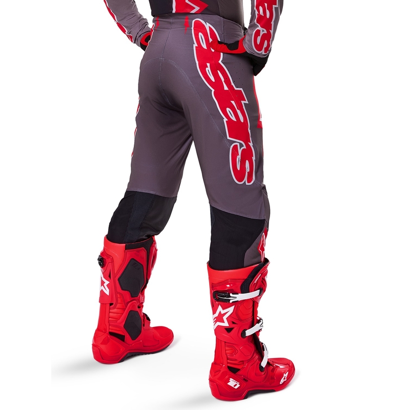 Motokros hlače Alpinestars Supertech Lipan dimljeno rdeče
