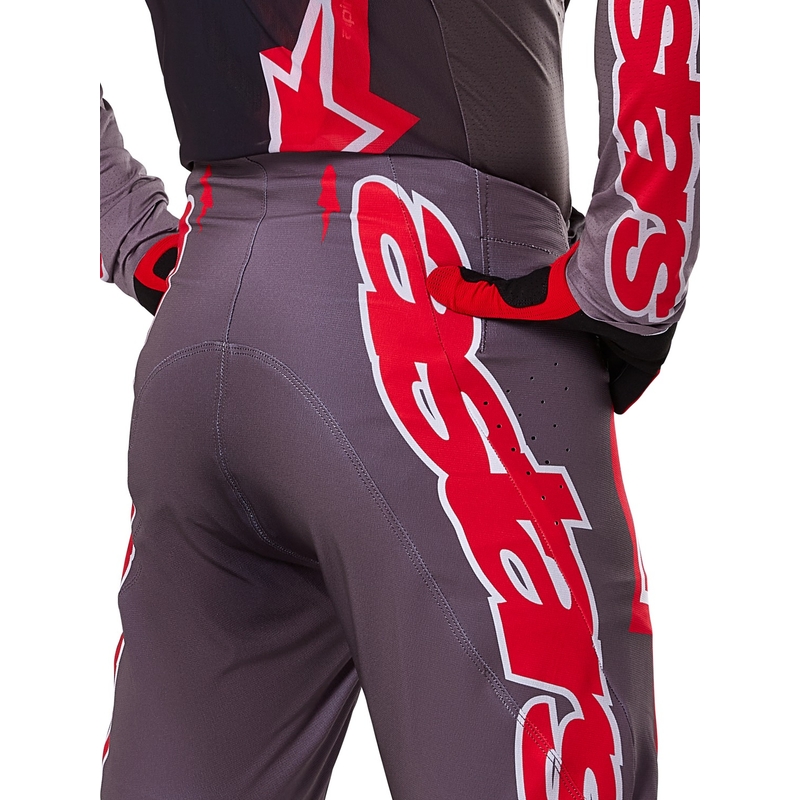 Motokros hlače Alpinestars Supertech Lipan dimljeno rdeče
