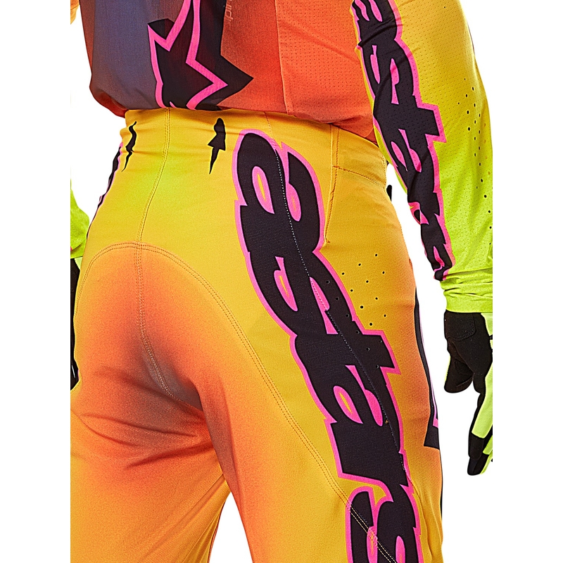 Motokros hlače Alpinestars Supertech Lipan rumeno-roza