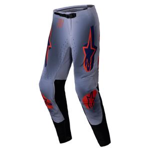 Motokros hlače Alpinestars Supertech Lipan sivo-fluo oranžne