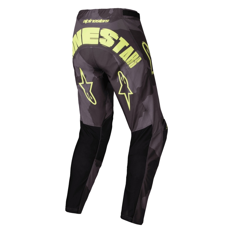 Motokros hlače Alpinestars Racer Hollow temno camo-fluo rumene