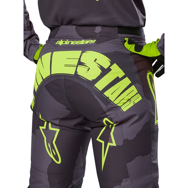 Motokros hlače Alpinestars Racer Hollow temno camo-fluo rumene