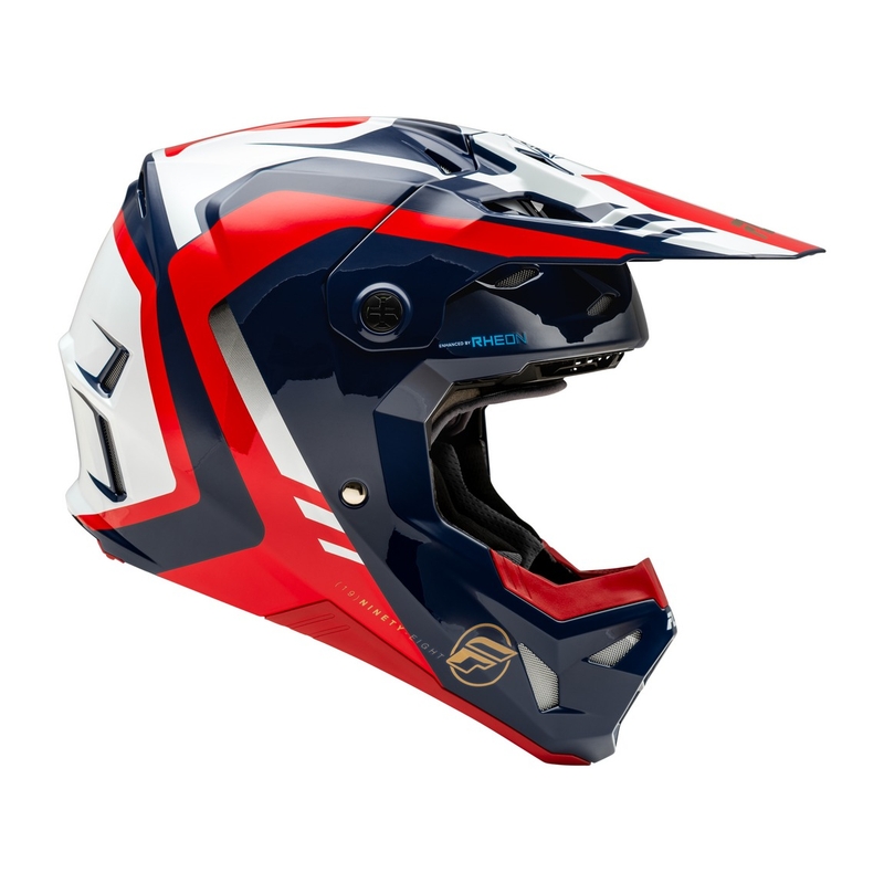 Motokros čelada FLY Racing Formula CP rdeče-belo-modra