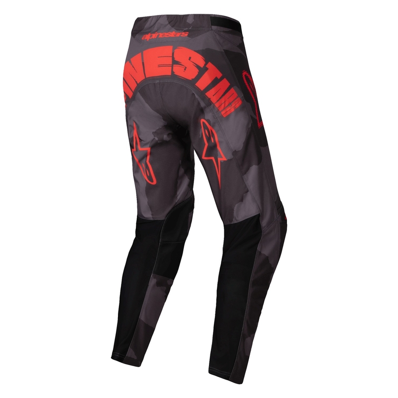 Motokros hlače Alpinestars Racer Hollow sive camo-fluo oranžne