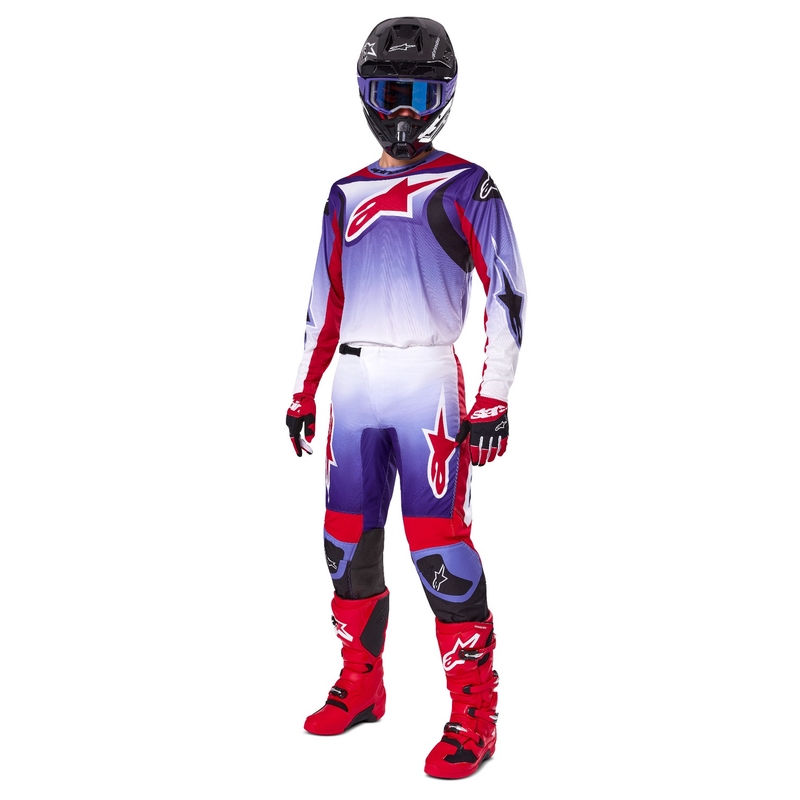 Motokros hlače Alpinestars Fluid Wurx vijolično-rdeče
