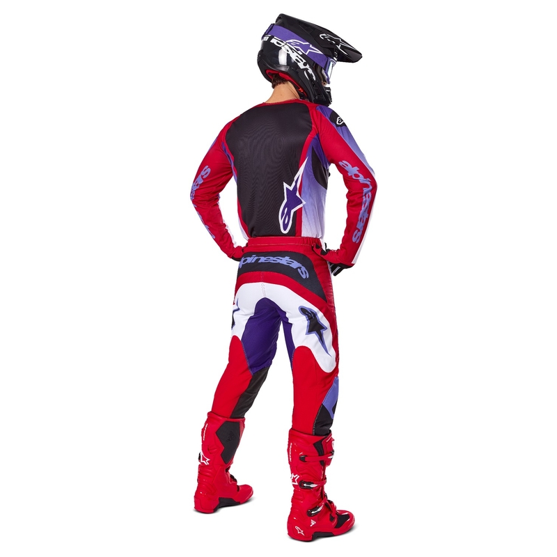 Motokros hlače Alpinestars Fluid Wurx vijolično-rdeče