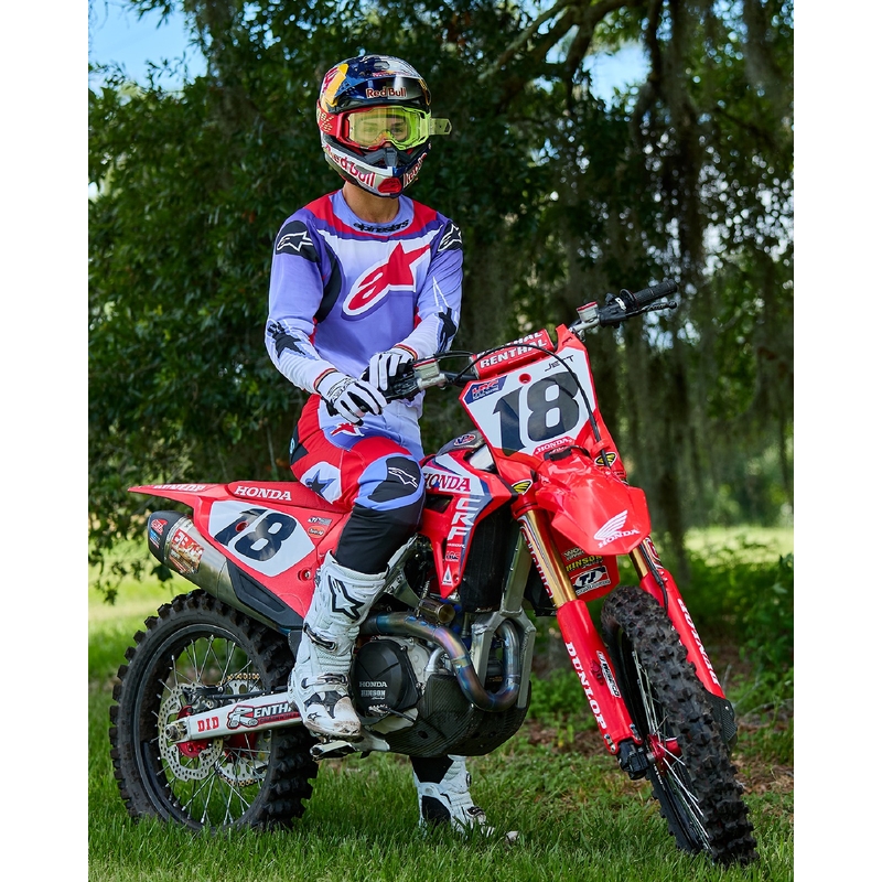 Motokros hlače Alpinestars Fluid Wurx vijolično-rdeče